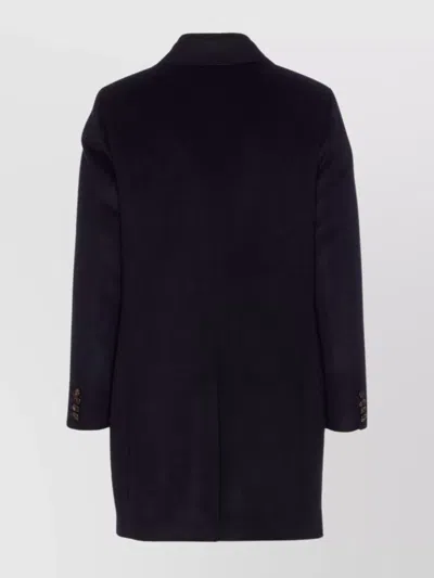 Moorer Tailored Long Jacket Flap Pockets In Black