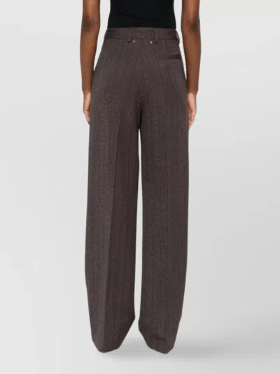 Golden Goose Journey Women's Wide Leg Trousers Naomi Pinstripe In Gray