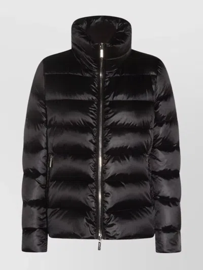 Moorer Insulated Jackets With High Collar And Pockets In Animal Print