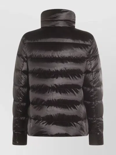 Moorer Insulated Jackets With High Collar And Pockets In Animal Print