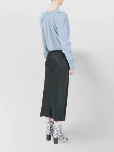 Maison Margiela Long Sleeve Knit Sweater With Crew Neck In Multi