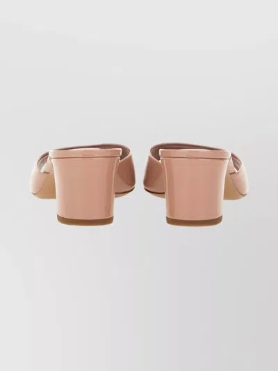 Paris Texas Block Heel Open Toe Sandals Lara In Animal Print