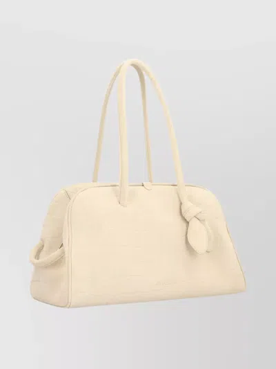 Jacquemus Crocodile Effect Curved Silhouette Tote Bag