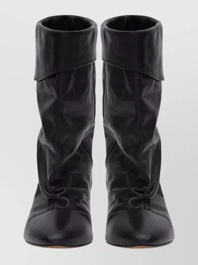 Isabel Marant Mid-calf Pointed-toe Calfskin Boots In Black