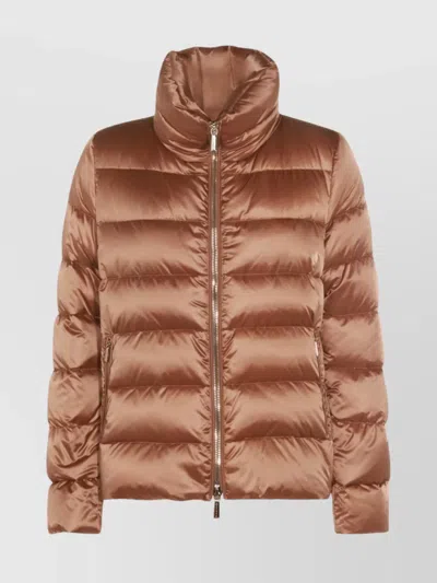 Moorer Insulated Jackets With High Collar And Pockets In Multi