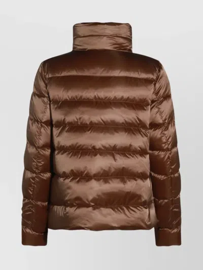 Moorer Insulated Jackets With High Collar And Pockets In Multi