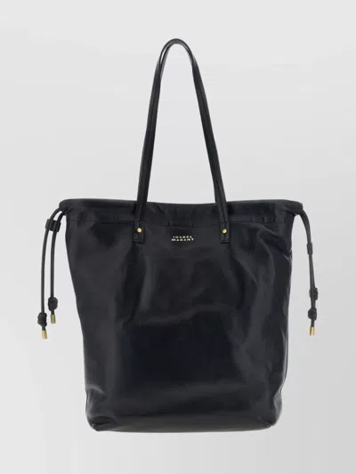 Isabel Marant Adjustable Strap Shoulder Bag With Top Handles In Black