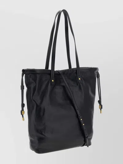 Isabel Marant Adjustable Strap Shoulder Bag With Top Handles In Black