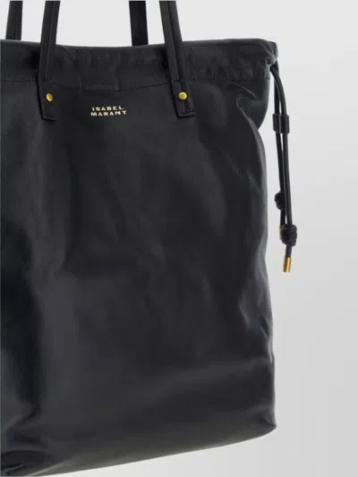 Isabel Marant Adjustable Strap Shoulder Bag With Top Handles In Black