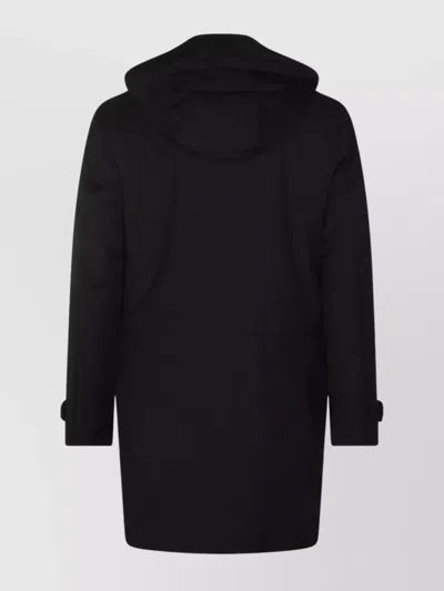 Moorer Stylish Outerwear With Hood And Pockets In Black