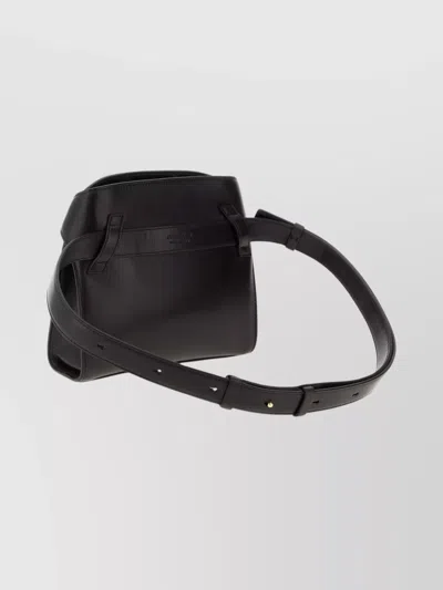 Ferragamo Belt Bag With Top Handle And Hardware In Brown