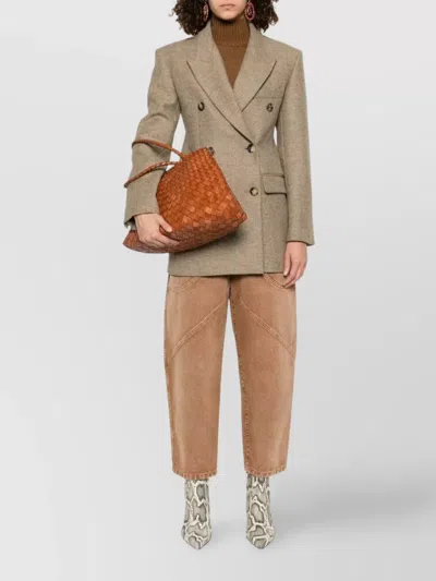 Isabel Marant Tailored Trousers Contrast Stitching In Brown