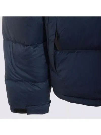 The North Face Padded High-collar Down Jacket With Detachable Hood In Blue