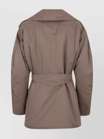 The Andamane Military Inspired Oversized Jacket In Gray