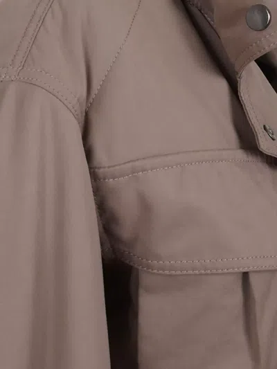 The Andamane Military Inspired Oversized Jacket In Gray