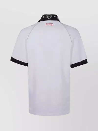 Casablanca Piqu Cotton Polo Shirt In White