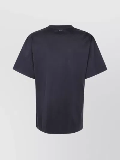 Mugler Short Sleeve Round Neck Top With Studs In Blue