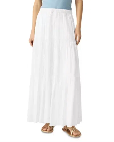 Splendid Melanie Tiered Drawstring Maxi Skirt In White