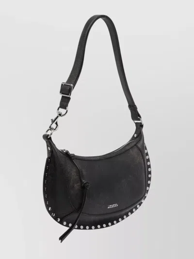 Isabel Marant Oskan Moon Stud-embellished Leather Shoulder Bag