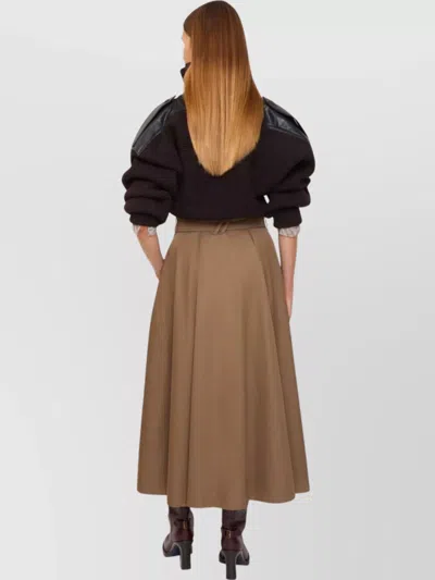 Burberry "brenda" Midi Skirt In Brown