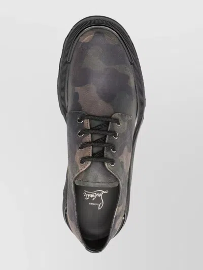 Christian Louboutin Camouflage Lace-up Low-top Shoes In Multi