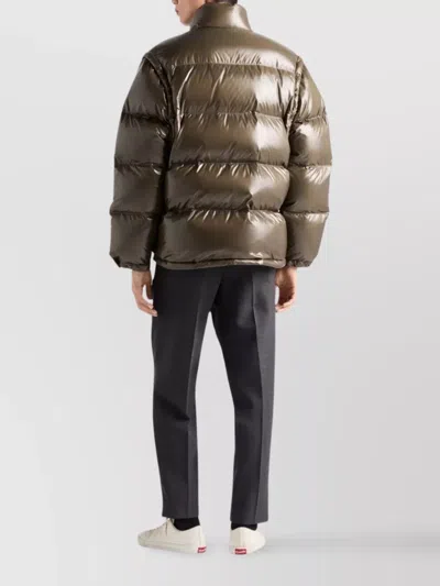 Prada Medium Down Jacket In Re-nylon In Animal Print