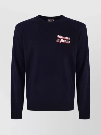 Mc2 Saint Barth Light Embry Crew Neck Pullover In Black
