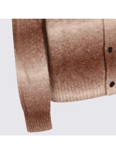 Nn07 Collared Gradient Knitwear With Ribbed Cuffs And Hem In Neutral