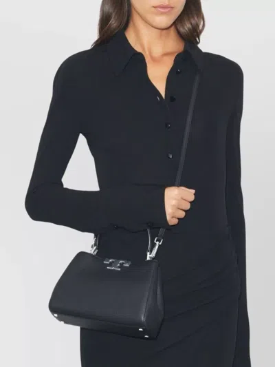 Tory Burch Medium Eleanor Leather Top Handle Bag In Black