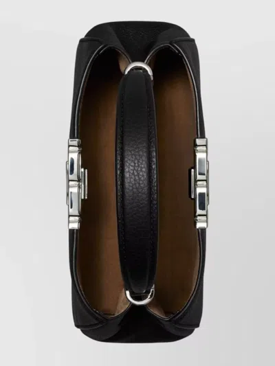 Tory Burch Medium Eleanor Leather Top Handle Bag In Black