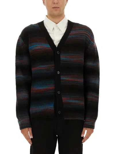 Paul Smith Button Thru Cardigan In Black