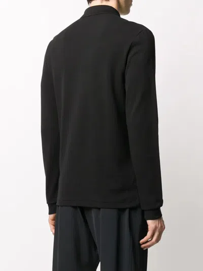 Lacoste Black Piqué Polo Shirt In Black