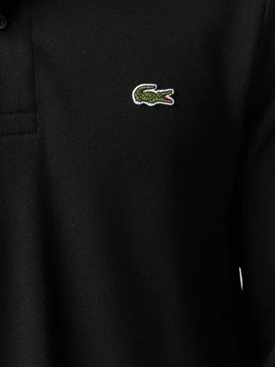 Lacoste Black Piqué Polo Shirt In Black