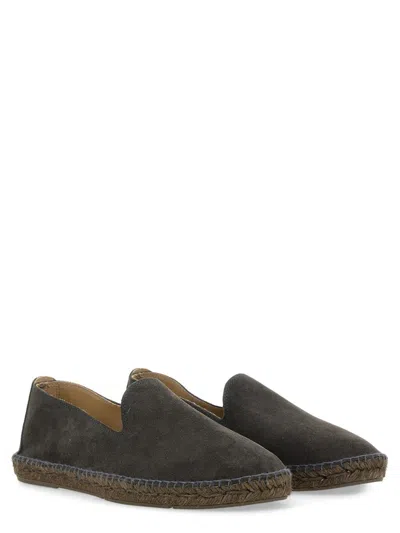 Manebi Espadrille In Suede In Gray