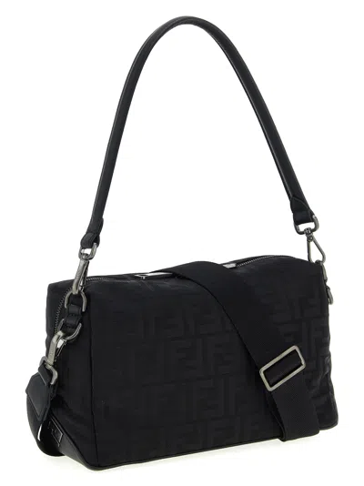 Fendi Men Lui Nylon Messenger Bag In Black