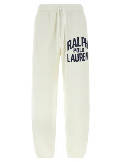 Polo Ralph Lauren Cotton Joggers With Elastic Waistband And Pockets In White