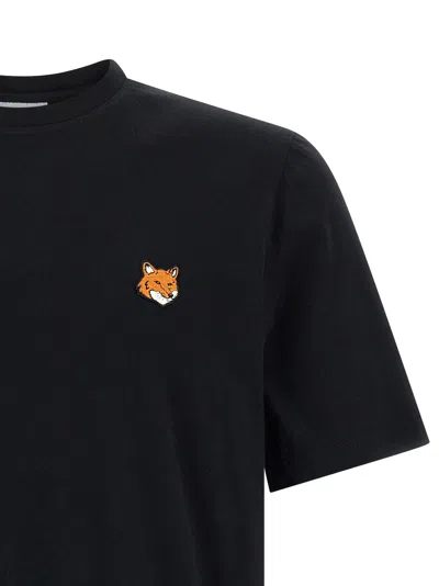 Maison Kitsuné Maison Kitsune Fox Head T Shirt In Black