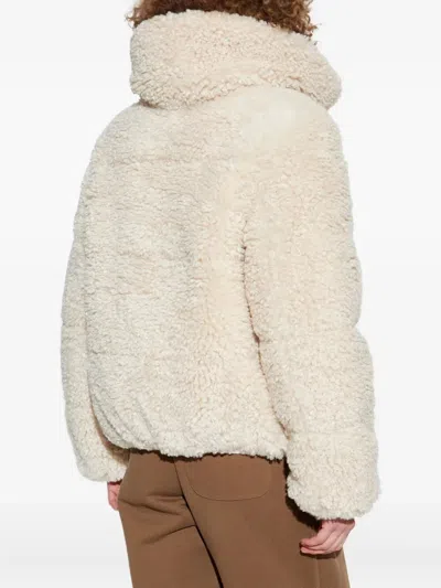 Save The Duck Kennie Shearling Down Jacket Clothing In White