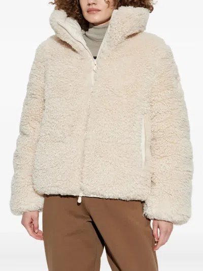 Save The Duck Kennie Shearling Down Jacket Clothing In White