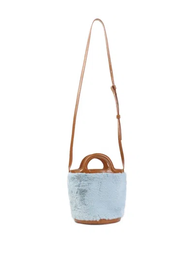 Marni Plush Bucket Handbag With Adjustable Strap In Pink
