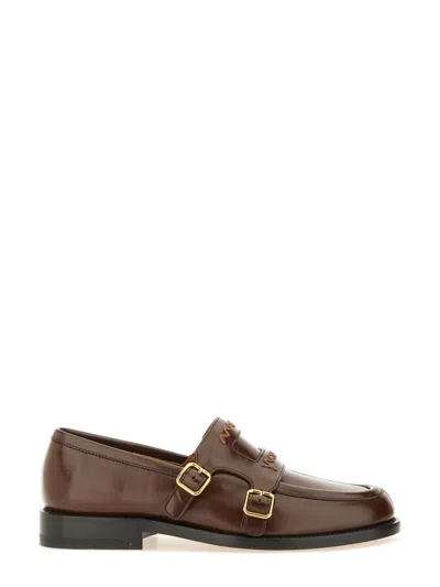 Marni 20mm Leather Loafers In Brown