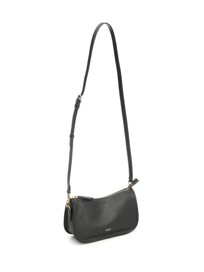 Coach Natural Grain Leather Waverly Bag Shoulder Bags Black In Black