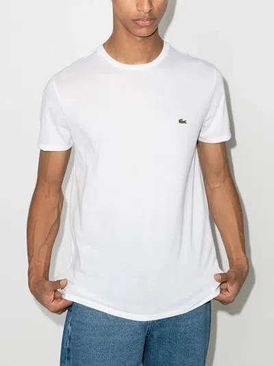 Lacoste Basic Crew Neck Sport Tee In White