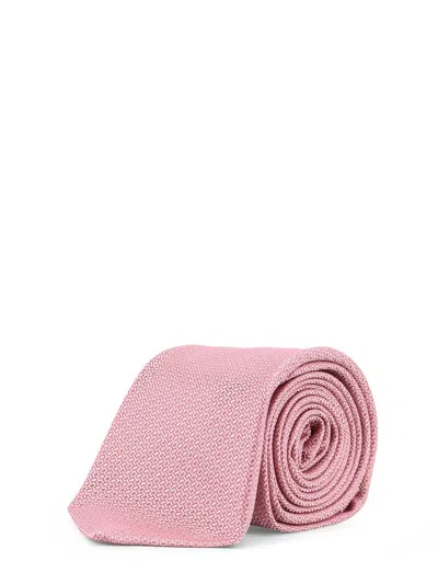 Kiton Ciro Paone Jacquard Silk Tie In Pink