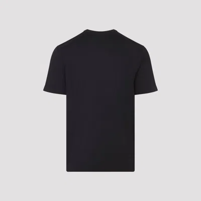 Kiton Short Sleeve Crew Neck T-shirt Design In Black