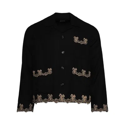 Pre-owned Bode Laurelist Overshirt 'black' | Men's Size L