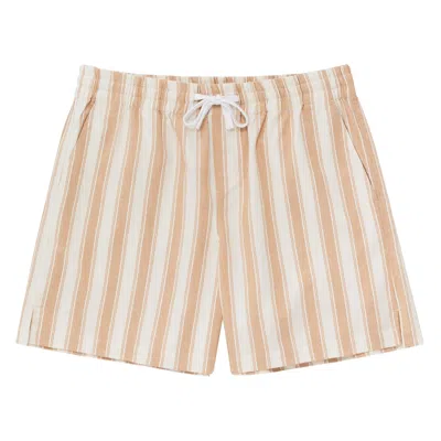 Pre-owned Aimé Leon Dore Striped Drawstring Short 'khaki Stripe' | Multi-color | Men's Size Xs