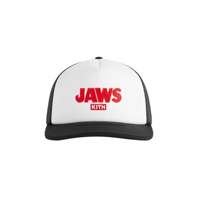 Pre-owned Kith For Jaws Ripple Poly Foam Nolan Trucker Hat 'black' | Men's Size Onesize