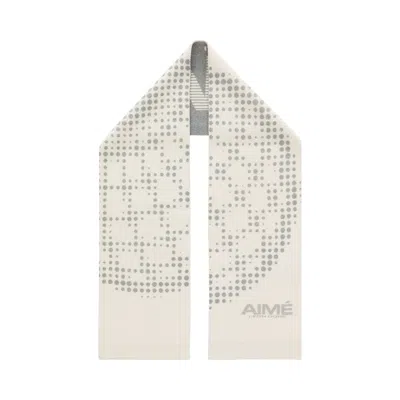 Pre-owned Aimé Leon Dore X New Balance Geo Print Wool Scarf 'silver Birch' | Men's Size Onesize
