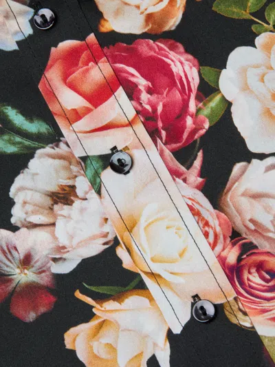 L'agence Dani Floral Print Silk Button-up Shirt In Multi